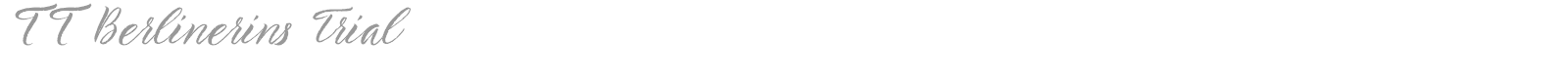 TT Berlinerins Script font preview